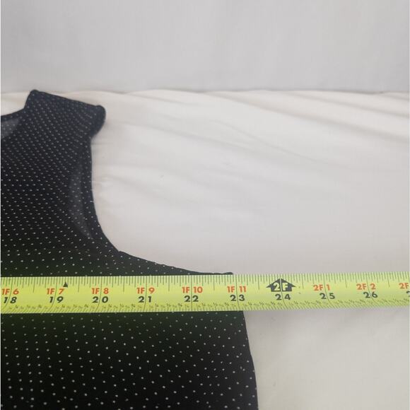 Nappa Valley Shirt Womens Plus 1X Black Top Polka Dot Sleeveless‎ Round Neck - Picture 7 of 9